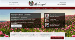 Desktop Screenshot of mcdougalfuneralhomes.com