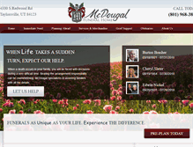 Tablet Screenshot of mcdougalfuneralhomes.com